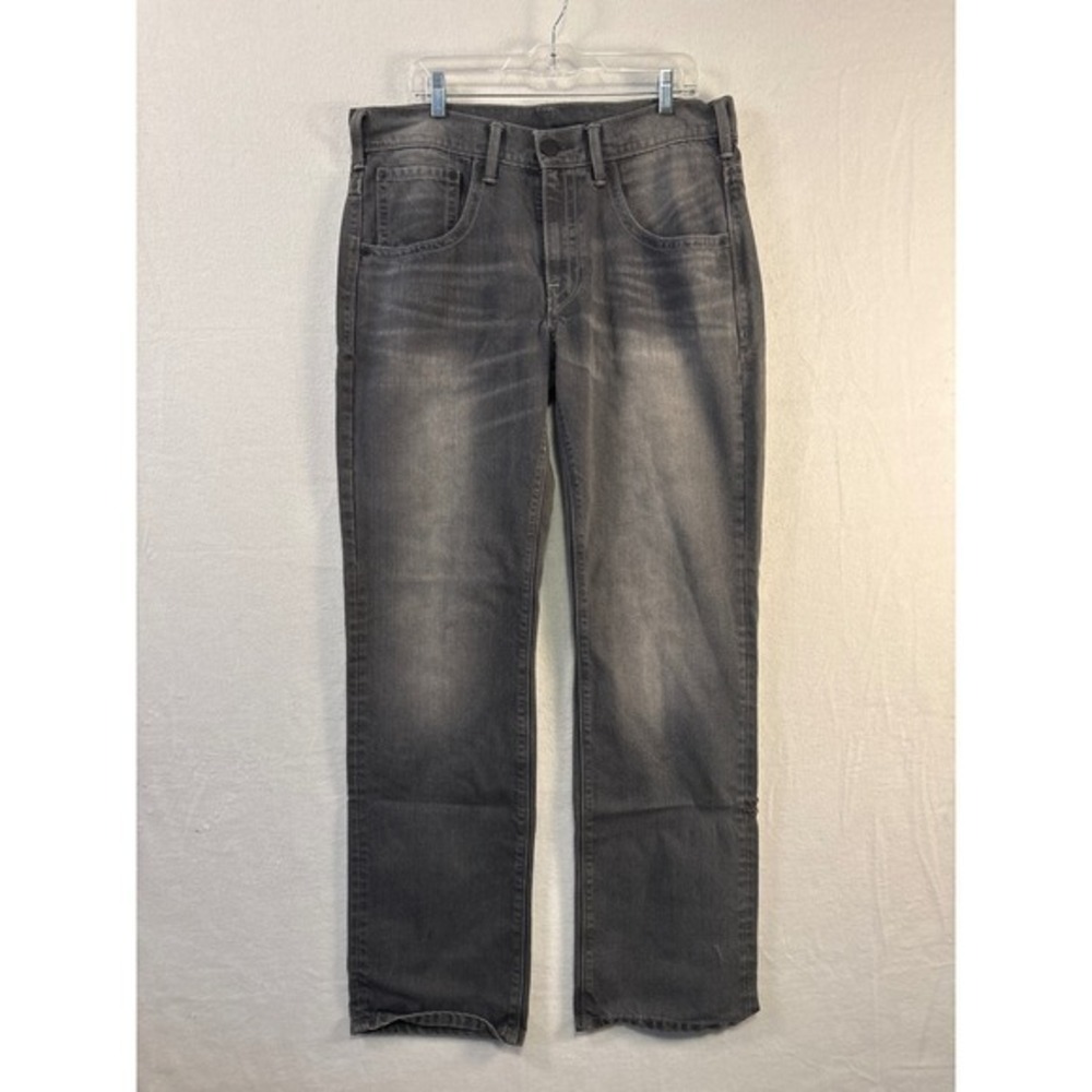 Levis 514 Straight Fit Jeans Mens Gray Wash Denim Pants Size 34x32 #1658